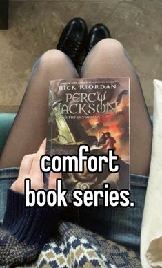 someone is reading a book with the caption comfort book series