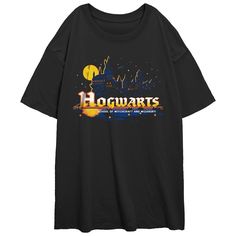 Achieve comfy and cute style with this Juniors' Harry Potter Hogwarts Postcard Oversized Tee. Achieve comfy and cute style with this Juniors' Harry Potter Hogwarts Postcard Oversized Tee. FEATURES Short sleeves CrewneckFABRIC & CARE Cotton Machine wash Imported Size: Xxl. Color: Black. Gender: female. Age Group: kids. Harry Potter Shirt, School Of Witchcraft, Harry Potter Shirts, Cutout Sweater, Cape Jacket, Retro Tops, Iconic Dresses, Hogwarts School, Harry Potter Hogwarts