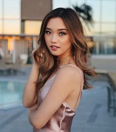 Asian Makeup Prom, Asian Hair Color, Makeup Asia, Jenn Im, Cosmetic Inspiration, Makeup Asian, Asian Makeup Looks, Blonde Asian, Full Makeup