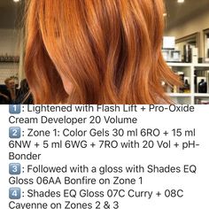 Redken Shades Eq Copper, Redken Copper Toner Formula, Orange Copper Hair Color Formula, Ginger Hair Formula, Copper Hair Formula Redken, Redken Copper Red Formula, Redken Orange Formula, Natural Redhead Formula