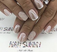 Wedding Day Nails, Unghie Sfumate, Bridal Nail Art, Valentine Nails, Nagel Tips, Blush Nails, Thanksgiving Nails, Nail Art Wedding, Bride Nails