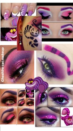 Cat Costume Makeup, Cheshire Cat Costume, Wonderland Makeup, Circus Makeup, Cat Halloween Makeup