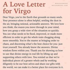 a love letter for virgo