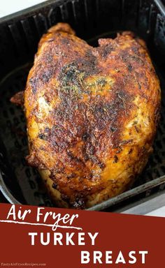 a close up of a cooked chicken in a pan