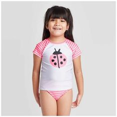 Nwt Two Piece Swimsuit For Baby. Upf 50+ Short Sleeve Cotton Swimwear For Play, Playful White Short Sleeve Swimwear, Summer Swimwear With Short Sleeves For Playtime, Playful White Bodysuit For Playtime, Cute White Spring Bodysuit, Playful Short Sleeve Swimwear For Spring, Playful White Onesie For Spring, White Playful Bodysuit For Playwear, Playful White Summer Bodysuit