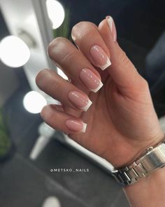 Nails Kurz, French Manicure Nails, French Acrylic Nails, Acrylic Nails Coffin Short, Short Acrylic Nails Designs