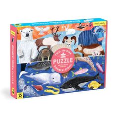 a puzzle box with animals on it