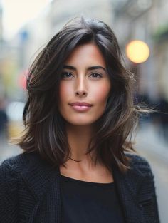 Chic Long Bob Hairstyles: Modern, Versatile, and Stylish Looks Long Bob With Textured Ends, Long Bob On Wavy Hair, Layered Bob Hairstyles Brunette, Texturized Long Bob, Long Bob Thick Hair Wavy, Long Layered Bob Brunette, Long Soft Bob, Stacked Bob Haircut Medium Length, Lob Black Hair