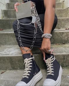 Rick Owens Outfit Black, Rick Owens Outfit Black Women, Rick Owen Outfit, Rick Owens Outfit, Outfit Black Women, Sneaker Outfits Women