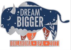 the dream bigger logo with an elephant on it