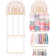 PRICES MAY VARY. 【Essential organizer storage for newborns】POVETIRE hair accessories organizer (Patent Pending) is versatile enough to hold all baby hair accessories or baby products: headbands,hair bows,hair ties, baby bids,pacifier clips,baby hats and other baby essentials! 【Simplify your life】Still worried about your baby's cute headband getting damaged or lost in a drawer?POVETIRE headband holder provides the perfect solution for you, and does not take up any desk space,just hang it on the w Girls Hair Accessories Organizer, Organize Headbands, Hair Organizer, Toddler Girls Room, Hair Accessories Organizer, Rainbow Accessories, Headband Organizer, Organizing Hair Accessories, Toddler Girl Room