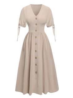 House Dress Vintage, Vintage Inspired Dress, Vintage 40s Fashion, 1940s Fashion Women Outfits, 40s Fashion 1940s Style, 1940s Winter Fashion, Dresses With Buttons, 1940s Clothes, 1910s Dress