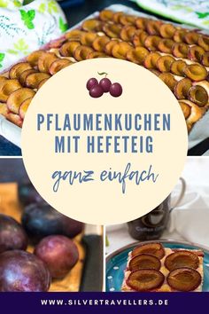 Pflaumenkuchen mit Hefeteig ganz einfach Cake Cookies, Kids Meals, Nom Nom, Dessert Recipes, Muffins, Food And Drink, Baking, Fruit, Cake