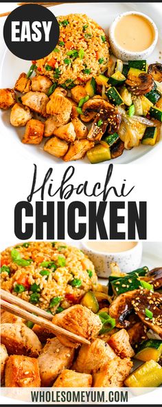 Hibachi Chicken Low Calorie Hibachi Chicken, Hibachi Chicken With Fried Rice, Chicken For Fried Rice Recipe, Fried Rice Meals Dinners, Chinese Chicken Bowl, Teriyaki Chicken Hibachi Recipe, Hibachi Chicken Stir Fry, Chicken Habachi Bowl, Gluten Free Hibachi Chicken