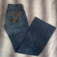 7 For All Mankind Jeans Dojo Orange 7’s Size 29 Little To No Stretch Mid-Rise Gorgeous Flare Lightly Worn 7 Of All Mankind Jeans, 7s Jeans, 7 Jeans, Future Outfit, 2024 Christmas, 7 For All Mankind Jeans, Christmas 2024, Fit Check, Western Style