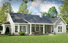 this is an artist's rendering of the country cottage house plans for small homes