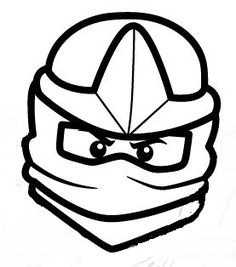 an image of a ninja face drawn in black and white