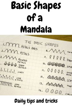 the basic shapes of a mandela worksheet for kids to learn how to draw