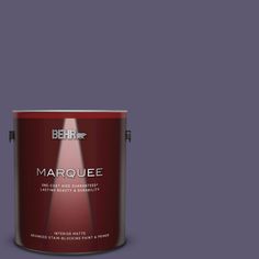 BEHR MARQUEE 1 gal. #pmd-90 Luscious Purple Matte Interior Paint and Primer in One Behr Marquee Paint, Flat Exterior, Behr Premium Plus, Behr Marquee, Paint Keys, No More Drama, Hidden Colors, Matte Paint, Flat Paint