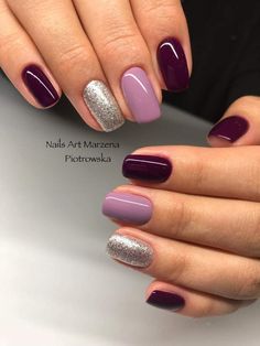 Nail Polish, Summer Nails, Nail Designs, Nails, Beauty, Glitter, Purple, Nail Polishes, Red