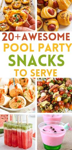 pool party snacks and desserts to serve