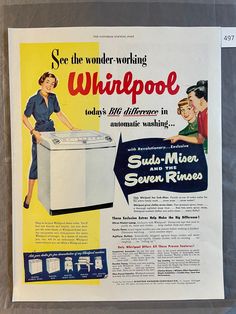 an old ad for the whirlpool washing machine