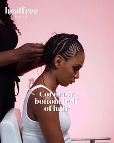 Crochet And Cornrow Hairstyles, Cornrows And Crochet, Heat Free Hairstyles Black Natural Hair, 4c Hairstyles With Extensions, Crown Cornrows, Heat Free Hair, Angel Crown, Naturalista Hairstyles