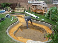 a man standing in the middle of a yard