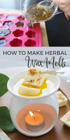 how to make herb wax melts with candles