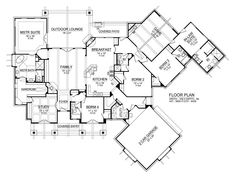 the floor plan for this house is very large and has two master suites on each side