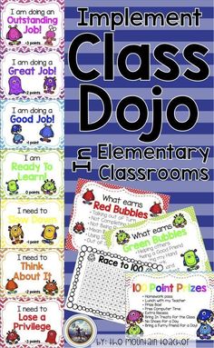 an elementary classroom poster with words and pictures