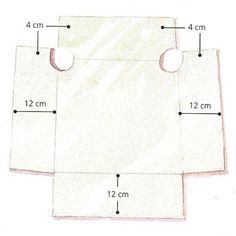 two pieces of white paper are shown with measurements for each piece, and the other part is