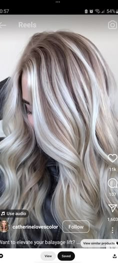 Blonde Highlights Bright Money Piece, Cool Blonde Hair Color With Lowlights, Rooted Blonde, Cool Blonde Hair Colour, Perfect Blonde Hair, Balayage Blond, Icy Blonde Hair, Cool Blonde Hair, Fabulous Hair