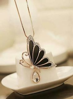 Butterfly Butterfly Jewelry Necklace, Fancy Pendant, Beautiful Gold Necklaces, Fancy Necklace