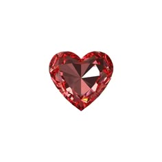 a red heart shaped diamond on a white background