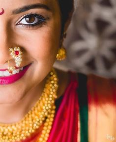 30+ Maharashtrian Jewellery Designs For Brides To Be - ShaadiWish Traditional Nose Ring, Nath Nose Ring, Bridal Nose Ring