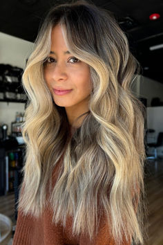 Long hair with flowing layers and volume, showcasing a stylish and voluminous look. Layers For Thick Hair, Thick Natural Hair, Stylish Haircuts, Latest Hairstyles