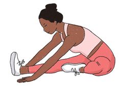 a woman in pink and white is doing exercises on the floor with her feet up