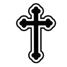 a black and white image of a cross