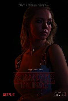 the poster for netflix's new series, strange things is shown in this image