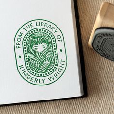 a rubber stamp that reads from the library of amerly wright