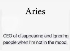 the words aries are written in black and white on a white background with an image of