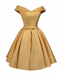 PRICES MAY VARY. Drawstring closure Prom Dresses Gold, Prom Dress With Pockets, Off Shoulder Bridesmaid, Off Shoulder Bridesmaid Dress, Short Cocktail Dresses, Dresses Gold, Dama Dresses, Knee Length Bridesmaid Dresses, Prom Dresses With Pockets