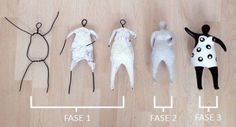 three different sized dolls are shown on the floor with measurements for each doll's body