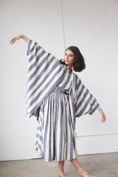 Women Spring/Summer '16 Summer 16, Black Crane, Summer Stripes, Kimonos, Look Fashion, Hijab Fashion, Modest Fashion, No. 2