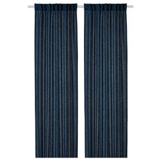 two black and white striped curtains