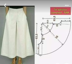 Linen Pants Pattern, Clothing Pattern Design, Trousers Pattern, Trouser Pattern, Dress Patterns Diy, Sewing Pants, Pants Sewing Pattern, Blouse Pattern Sewing