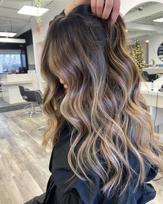 Balyage Long Hair, Light Brunette Hair, Baylage Hair, Balayage Long Hair, Black Hair Balayage, Brown Hair Looks, Bronde Balayage