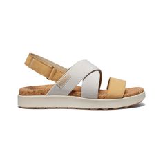 Women's Elle Criss Cross Birch/Curry Sandal | KEEN Tela, Best Walking Sandals, Womens Water Shoes, Keen Footwear, Keen Sandals, Criss Cross Sandals, Water Sandals, Walking Sandals, Charleston South Carolina