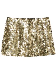 gold-tone sequin design thigh-length concealed rear zip fastening shift style straight hem Gold Sequin Mini Skirt, Martini Costume, Gold Glitter Skirt, Gold Satin Skirt, Gold Sequin Skirt, Gold Mini Skirt, Gold Skirt, Sequin Design, Yoko London